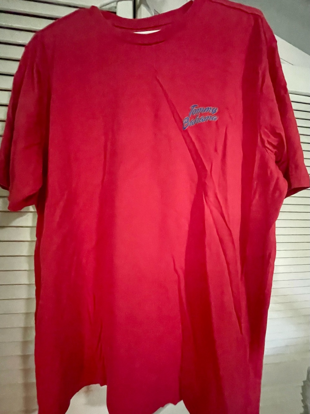 Tommy Bahama Red Short Sleeve Tee with Script Logo